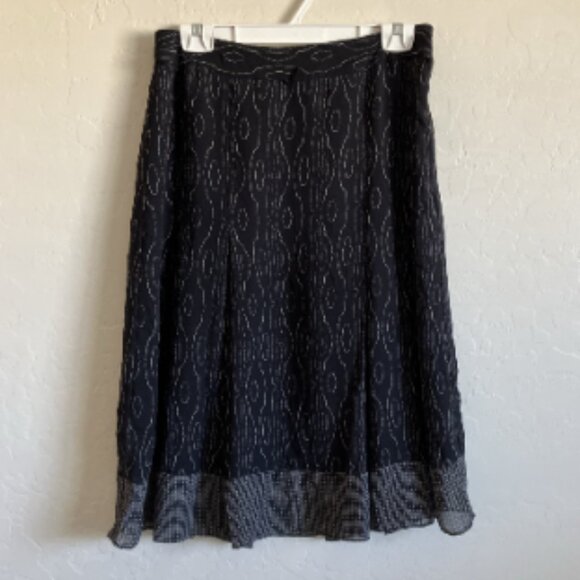 Jones Wear Skirt Womens 10 Black A Line Elegant Abstract Light Flowy Formal - Picture 1 of 12